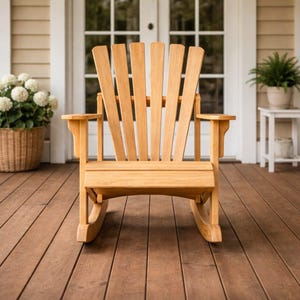 Rocking Adirondack Chair Plans – Woodworking PDF, Outdoor Wooden Rocker, DIY Patio Chair, Digital Download