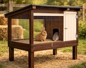 DIY Elevated Outdoor Rabbit Hutch Plan: 4-Foot Wooden Habitat with Nesting Box