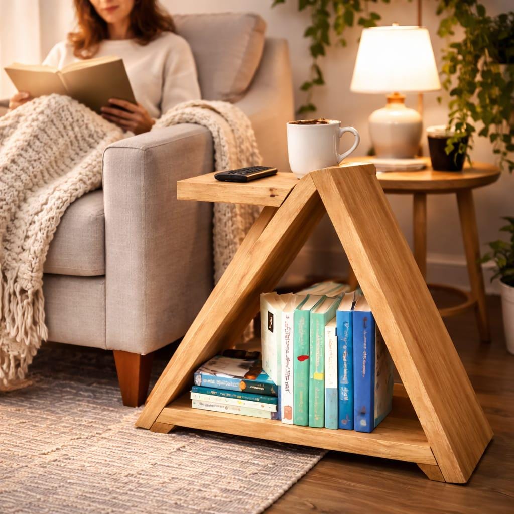 Modern Triangular Sofa Side Table Plans | DIY Geometric C-table PDF - Etsy