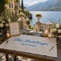 Hand Embroidered Wedding guest book fabric banner,Personalized Last Name sign,Embroidered Family Name Sign product logo