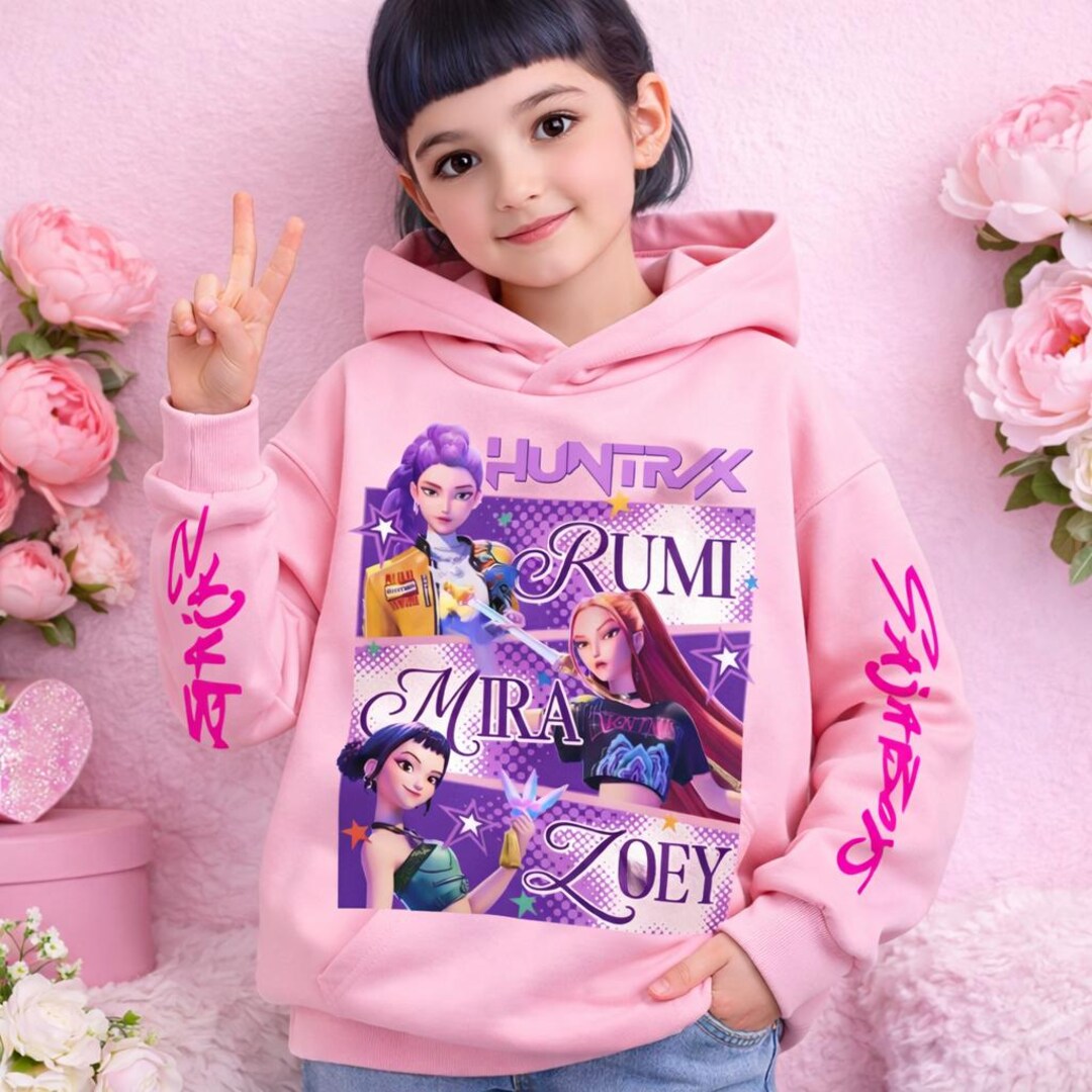 Huntrrex Kpop Demon Hunters Kids Hoodie Huntrex Graphic Hoodie Girls Kpop Fan ...