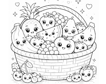 Fruits of the Spirit Coloring Page, Bible Activity Worksheet (PDF Download)