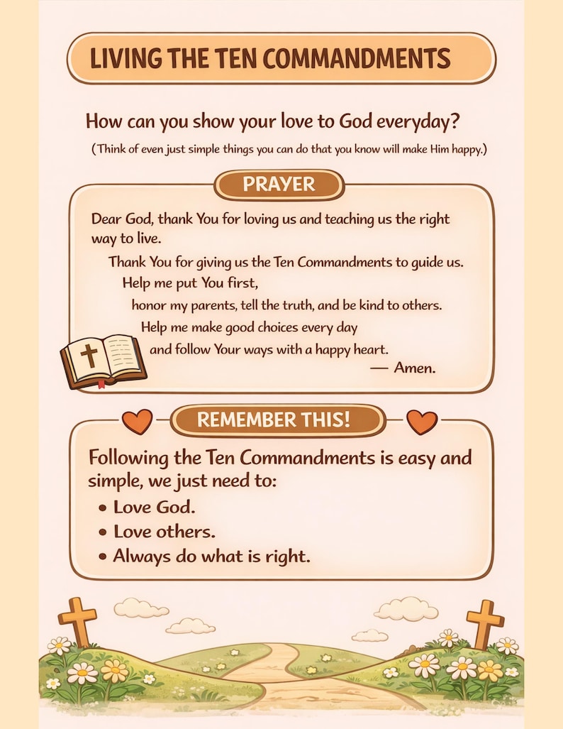 Ten Commandments Activity Pack for Kids | Bible Lesson Printable (PDF ...