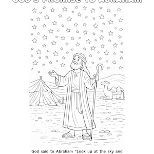 Gottes Versprechen an Abraham Malseite | Bibelgeschichte zum Ausdrucken (PDF-Download)