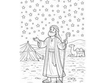 God's Promise to Abraham Coloring Page | Bible Story Printable (PDF Download)