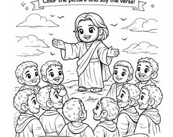 Great Commission Printable Bundle | Bible Story Coloring Pages Worksheets Tracing Activity | Matthew 28:19 Sunday School Kids PDF