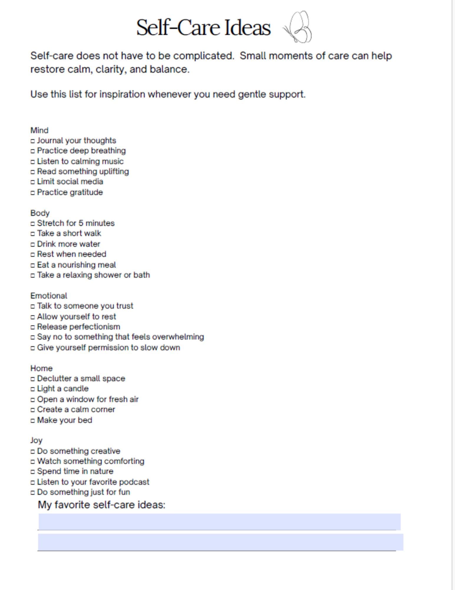 Daily Calm Reset Planner Printable | Mental Health Planner PDF | Stress ...
