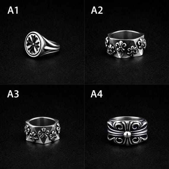 CH Inspired 925 Silver Gothic Ring Collection Vin… - image 2