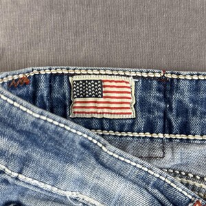 True religion jeans low waist W32 blue denim horseshoe pockets image 7