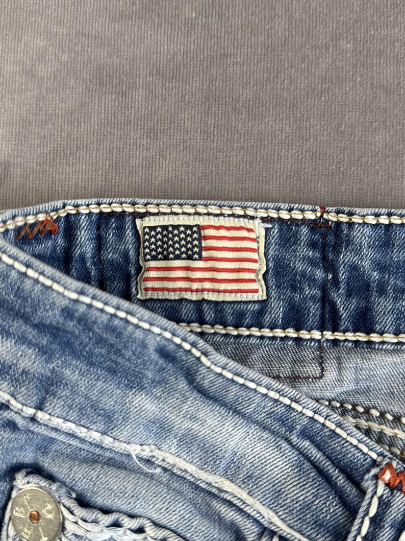 True religion jeans low waist W32 blue denim horseshoe pockets image 7