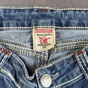 True religion jeans low waist W32 blue denim horseshoe pockets image 5