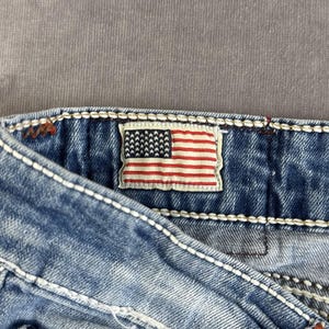 True religion jeans low waist W32 blue denim horseshoe pockets image 8