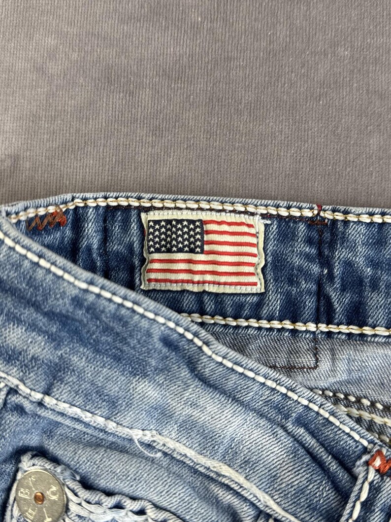 True religion jeans low waist W32 blue denim horseshoe pockets image 8