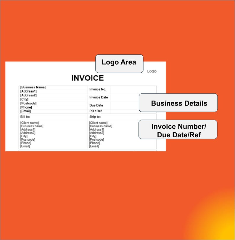 Invoice Template / Editable Invoice / Word + PDF / A4 + US Letter ...