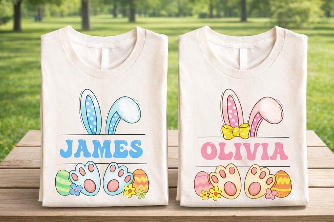 Personalized Happy Easter Custom Shirt, Easter Bunny Couple T-shirt ...