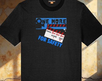 Filmmaking humour organic cotton T-shirt unisex, film set clapperboard tee, funny filmmaker gift idea