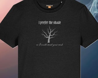 Gothic redhead humour organic cotton women's T-shirt, sarcastic Halloween tee, funny freckles top, ginger hair pride costume