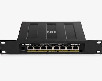 Netgear GS308EP / GS308EPP 10-Inch Rack Mount | Compact 1U Switch Bracket for Mini Network Racks