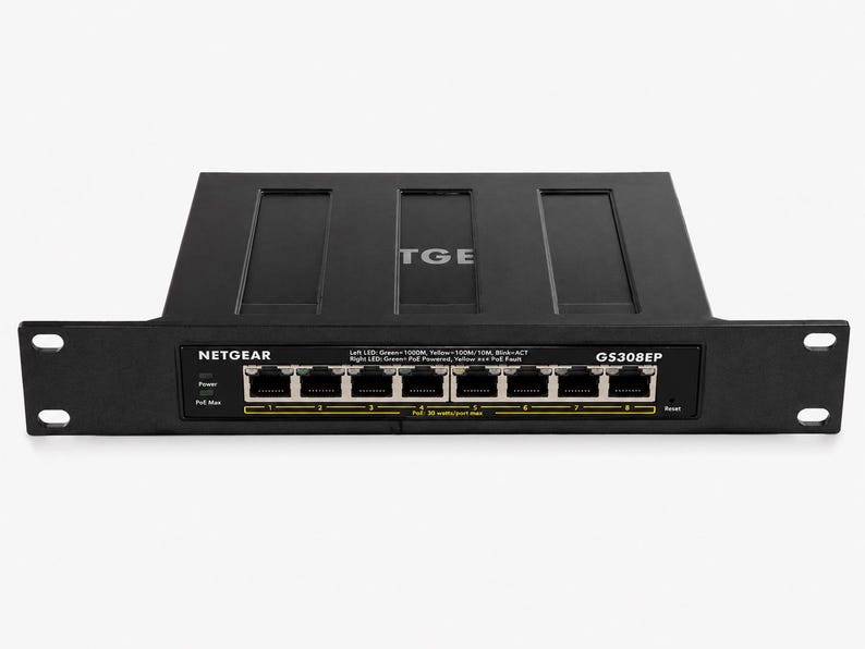 Netgear Switch Rack Netgear GS308EP / GS308EPP 10-inch Rack Mount | Compact 1U Switch ...