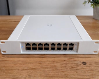 UniFi Lite 16 PoE 1U 10" Rack Mount | 3D Printed Switch Bracket