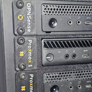 Customizable Homelab Rack Labels | 3D Printed Network Rack Tags for Servers, Switches & Mini PCs