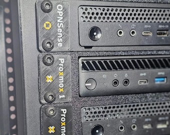 Customizable Homelab Rack Labels | 3D Printed Network Rack Tags for Servers, Switches & Mini PCs