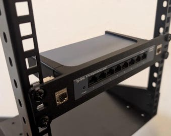 10" 1U Rack Mount for TP-Link LS108G / TL-SG108 Switch with 2 Keystone Ports