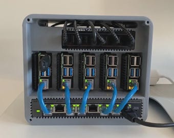 Raspberry Pi 4/5 clusterbehuizing | Home Lab-/serverbehuizing met 5 knooppunten