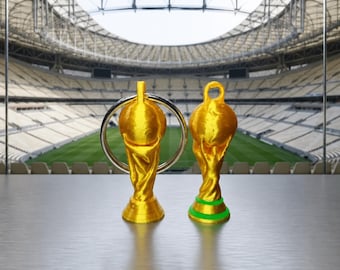 World Cup Trophy Keychain | 3D Printed Soccer Trophy Keyring for Football Fans