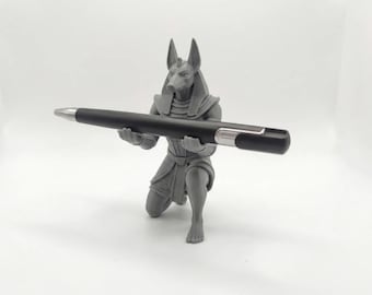 Anubis Pen Holder – Egyptian God Desk Organizer, 3D Printed Pencil Cup, Mythology Office Decor