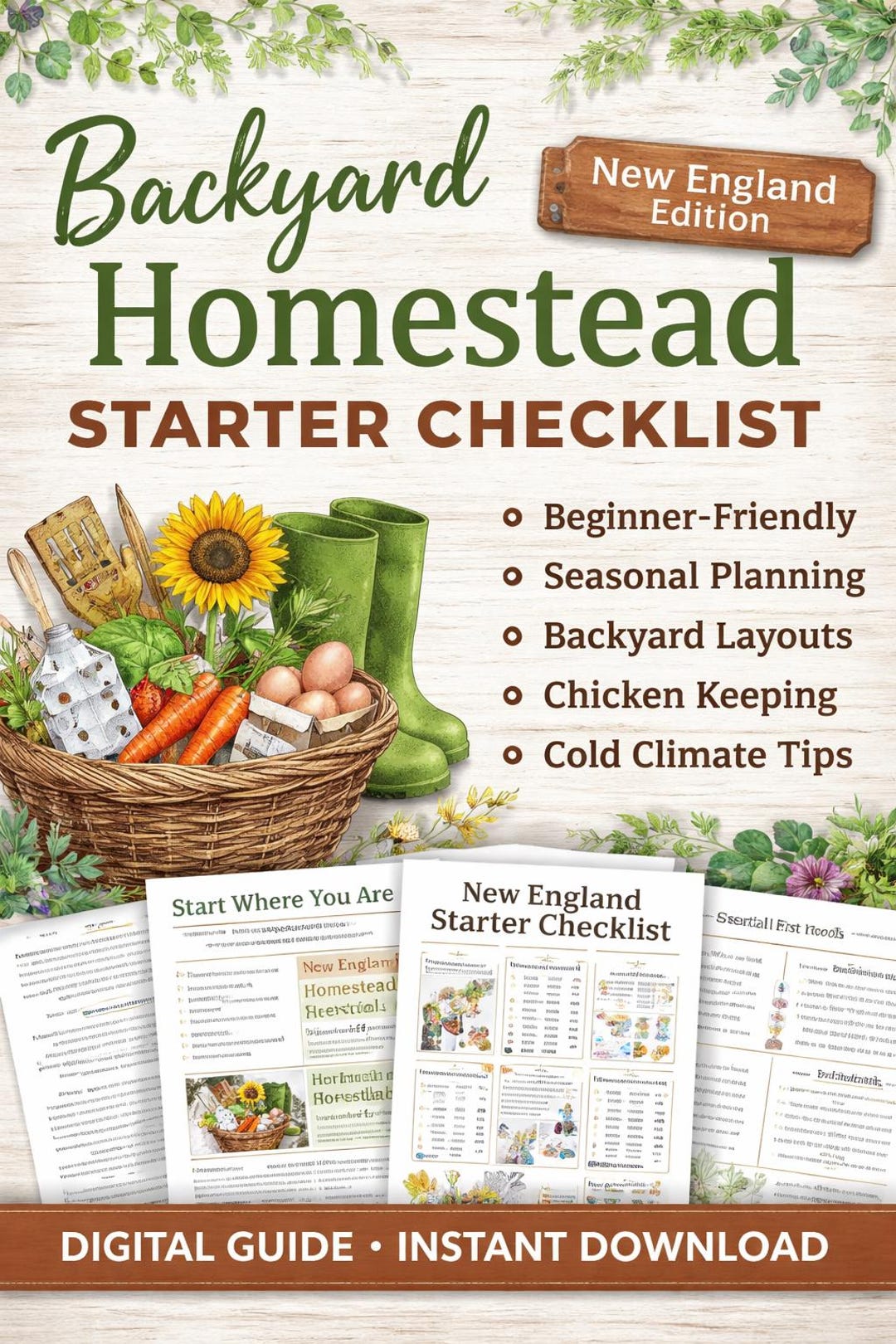 Homesteadprepper List.pdf Backyard Homestead Checklist New England – Beginner's Guide (digital ...