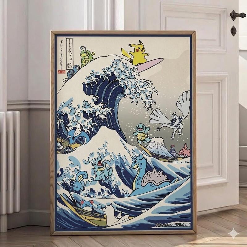 Pikachu Great Wave - Etsy