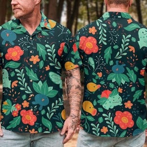 bulbasaur dress shirt Pokemon Bulbasaur Grass Type Graphic T-Shirt - Black