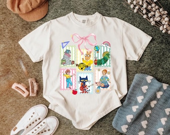 Chidren Books Characters Back to School Coquette Shirt, Still Read Children's Books Tee, Teacher Library Book Club Kindergarten School Shirt