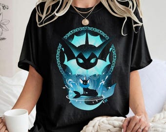 Camiseta Vaporeon Eeveelutions Comfort Colors, camiseta de evolución de Pokémon Eevee, gráfico de tipo Agua Celestial, camiseta vintage, regalo para fans de Pokémon