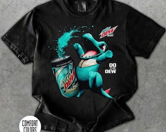 Comfor color The Totodile x Mountain Dew Baja Blast ShirtDo The Dew Pocket Monster Shirt,Gift for Men, WomenUnisex Streetwear Shirt