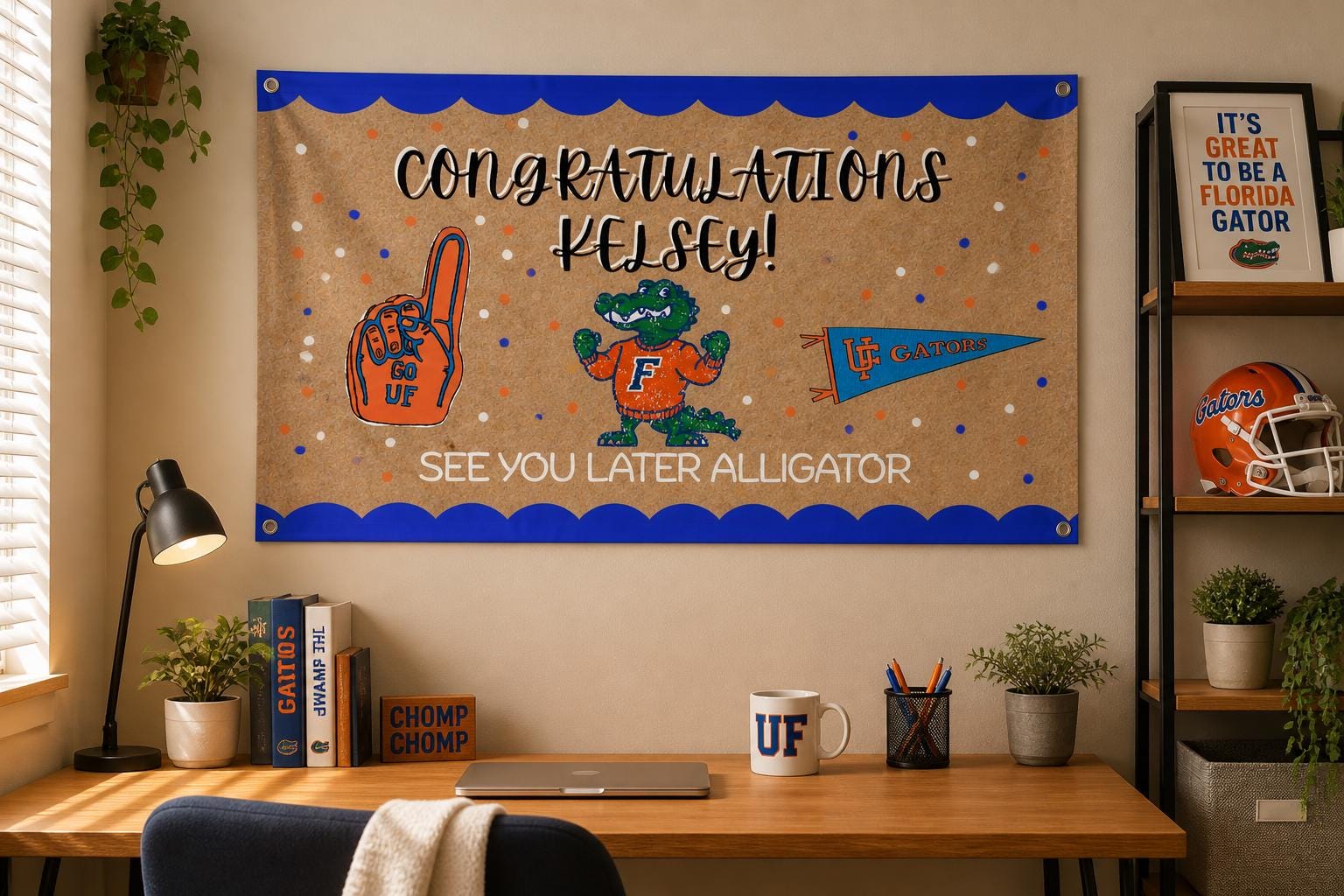 UF Gators Graduation Banner, Custom College Party Decor (canva Download ...