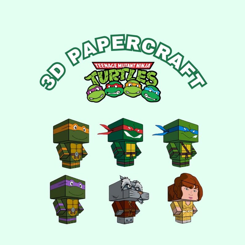 Splinter Papercraft Ninja Turtle 3D Papercraft | 6 Design | DIY Template (svg, Png, Pdf) - Etsy
