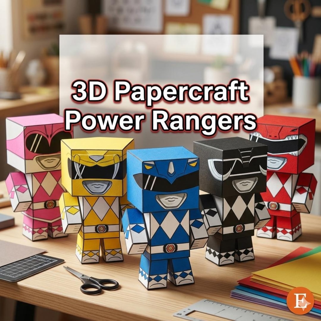 Power Rangers 3D Papercraft | 6 Design | DIY Template (svg, Png, Pdf ...