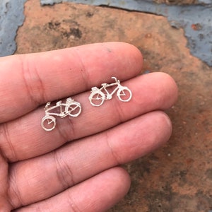 bici,bicicleta, bicycle, pendant, pendientes, earrings, silver, plata, jewelry image 4