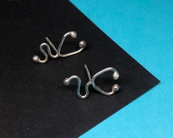 Stethoscope earrings, Stethoscope silver esrrings, Doctor gift, Medical student gift, Medical accessories, School graduation gift Nurse gift