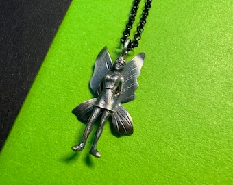 colgante de hadas, colgante de plata, colgante de hada en plata