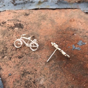 bici,bicicleta, bicycle, pendant, pendientes, earrings, silver, plata, jewelry image 2