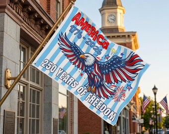 America 1776-2026 Bald Eagle Flag | 250 Years of Freedom Double Sided Flag,usa decoration garden flag