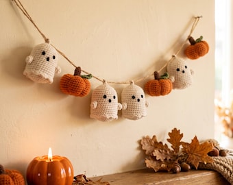 Halloween Amigurumi Crochet Pattern PDF | Witch, Ghost, Pumpkin Stack (Digital Download)