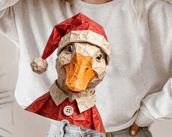 Funny Goose ChristmasPng, Preppy Christmas Jolly Goose Png, Preppy Christmas Png, Santa Goose Png, Christmas Goose Sublimation, Santa Goose