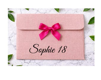 Sobres de dinero para cumpleaños, sobres de regalo personalizados, sobres para efectivo, cumpleaños importantes (16, 18, 21 y 30 años)