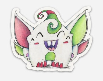 Holiday Elf Doodle Grimling Sticker