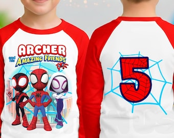 Personalized Super Hero Birthday T-Shirt, Family Party Tee IG117