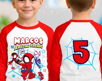 Personalized Super Hero Birthday T-Shirt, Family Party Tee IG